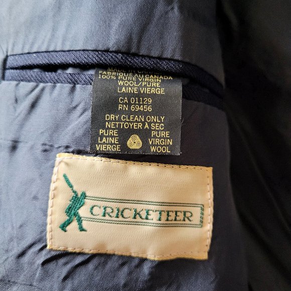 Vintage Jack Fraser Deep Navy Wool Blazer, sz 38S - Picture 6 of 14